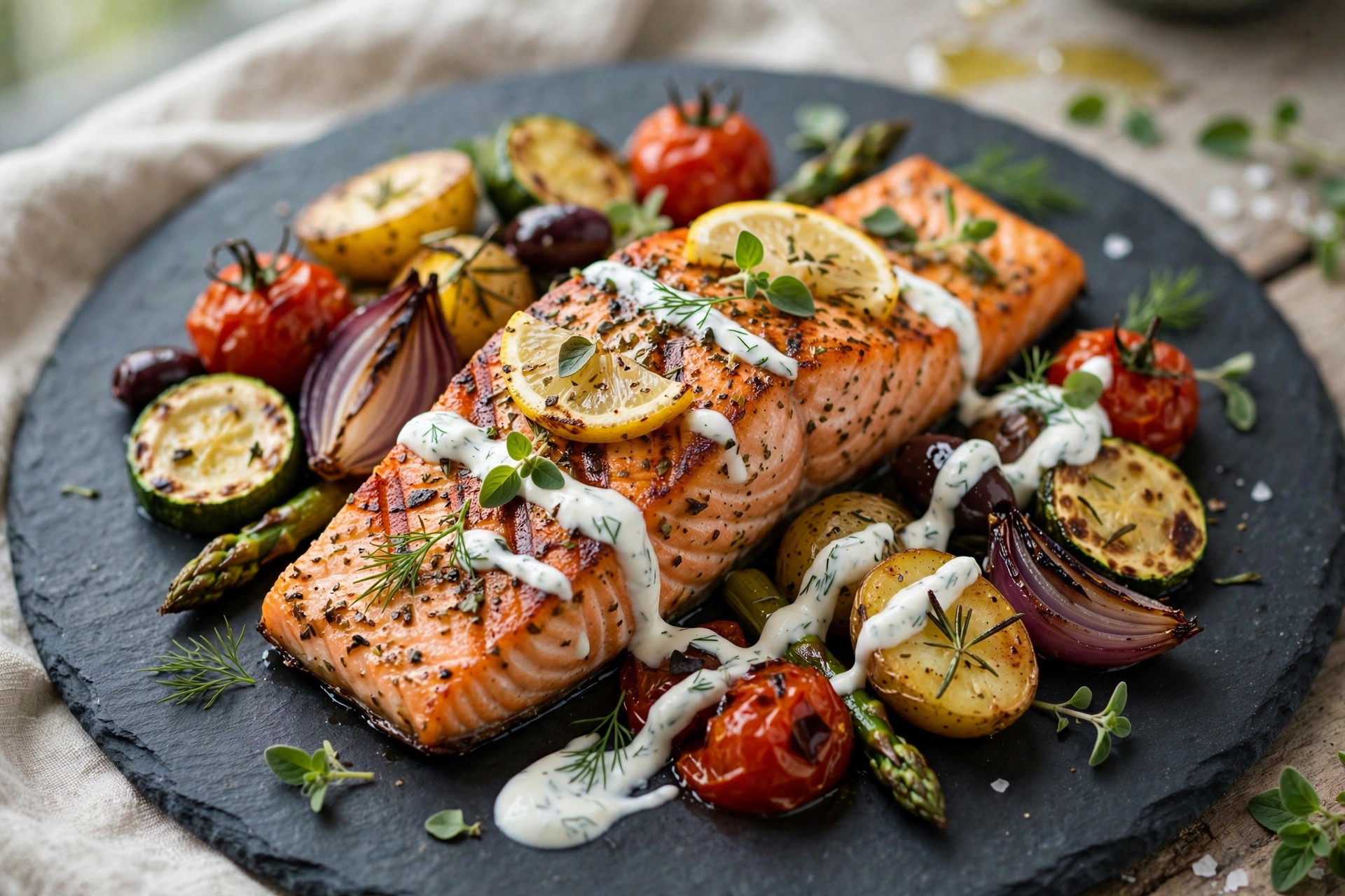 Mediterranean Grilled Salmon
